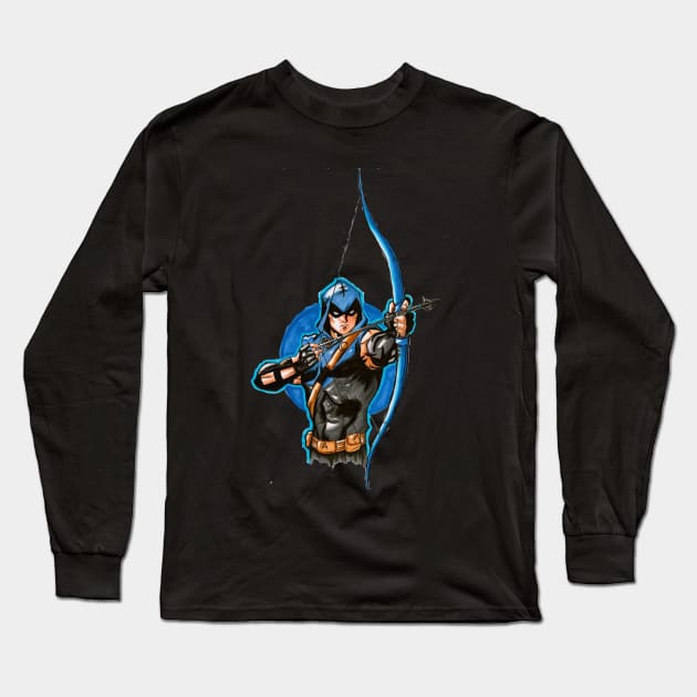 YJ Omega: Blue Arrow Long Sleeve T-Shirt by zoetong00